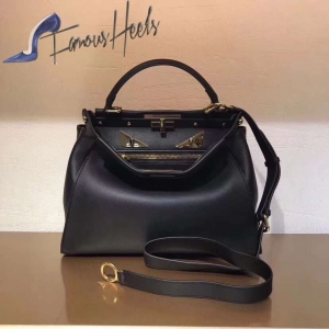 Fendi Peekaboo regular weinheimer bug bag black 33cm